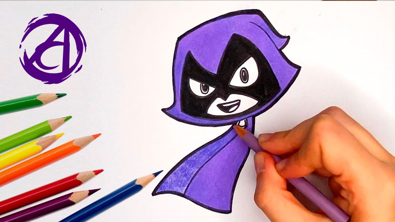 Raven, Teen Titans Go  Teen titans go, Desenho da ravena, Desenho de  retrato