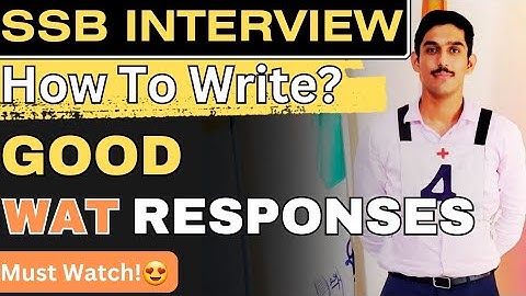 How to write WAT sentences | SSB INTERVIEW