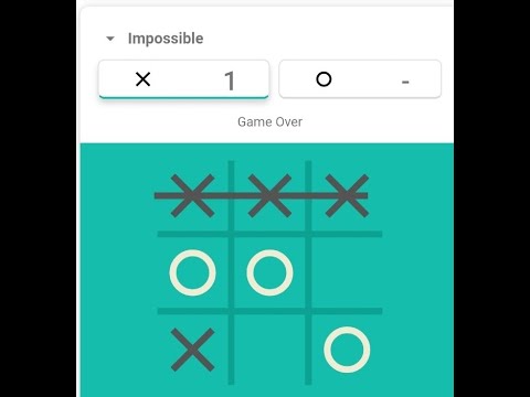 BEATING THE IMPOSSIBLE GOOGLE TIC TAC TOE!!!!!!! 