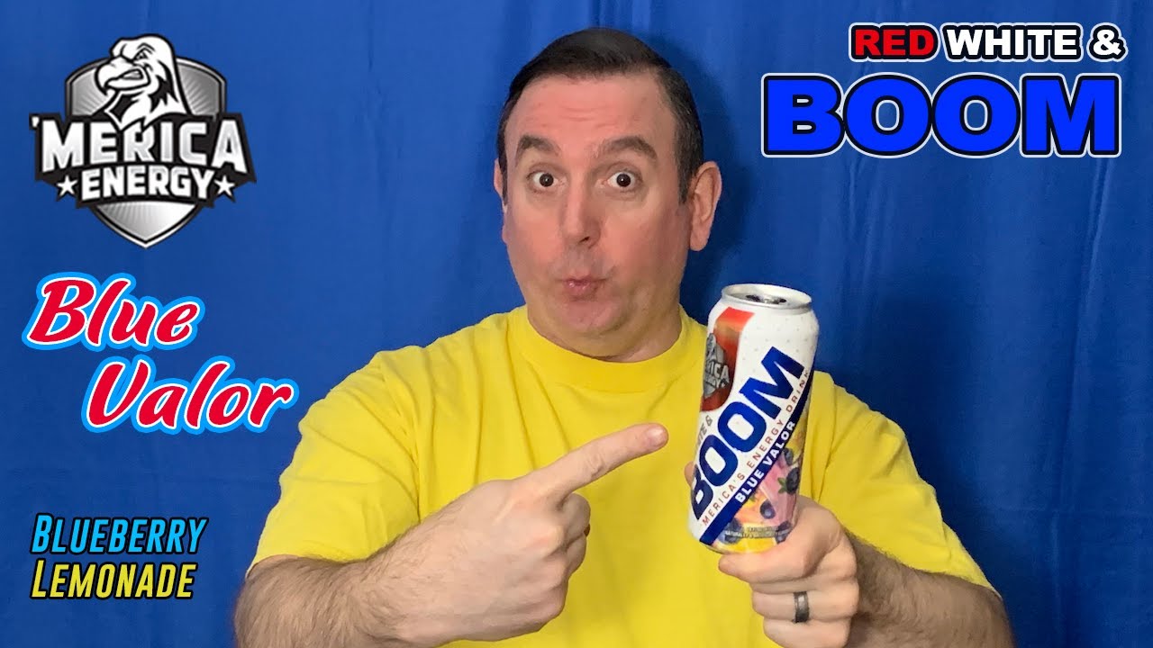 Merica Blue Valor Energy Drink Review. Merica's Blueberry Lemonade energy drink Blue Valor