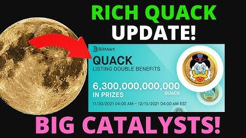 Rich Quack Crypto Update! Lots Of Catalysts To Look Forward To!