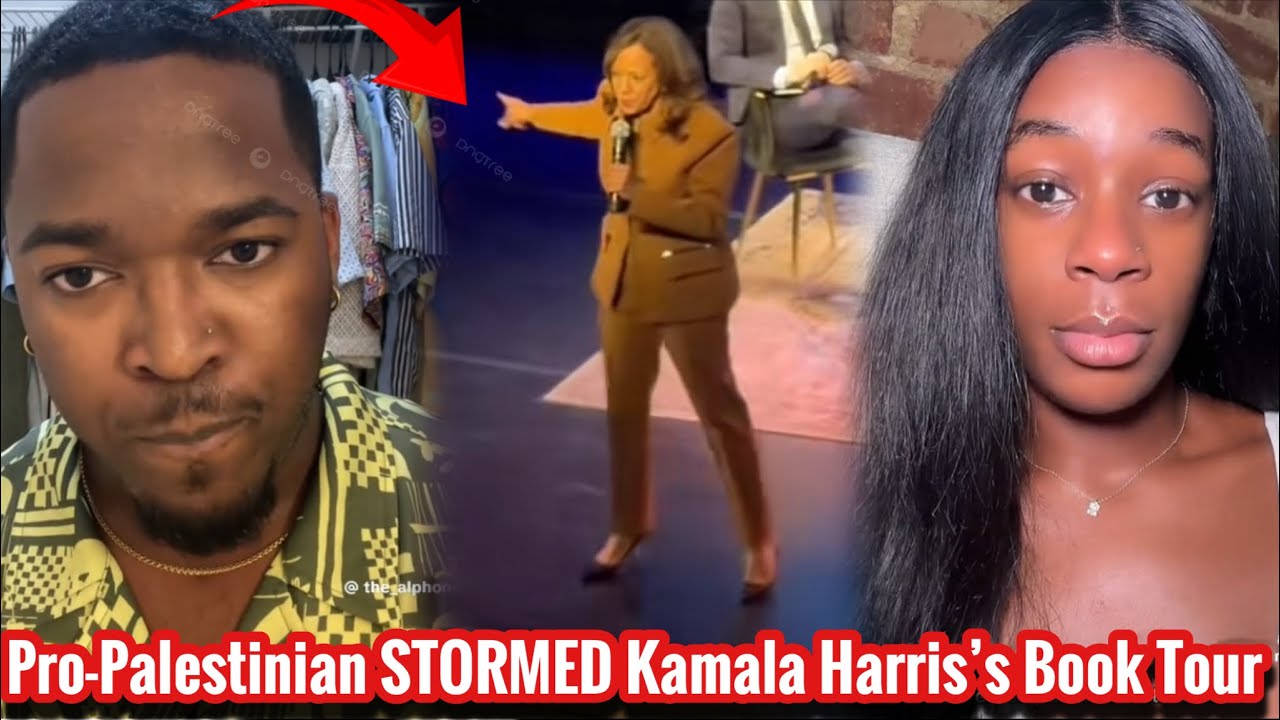 Pro -Palestiniån INTERRUPTED Kamala Harris Book Tour #blackamericans ...