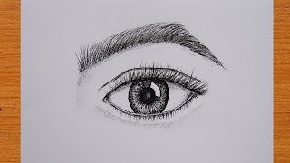 สอนวาดรูป ตา เหมือนจริง ง่ายๆ | Eye Drawing with Pencil