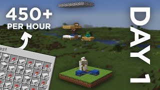 Easy Day 1 Iron Farm Minecraft 1.21.4 Cheap Build