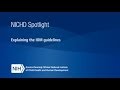 NICHD Spotlight Interview with Cathy Spong: Explaining the Institute of Medicine (IOM) Guidelines