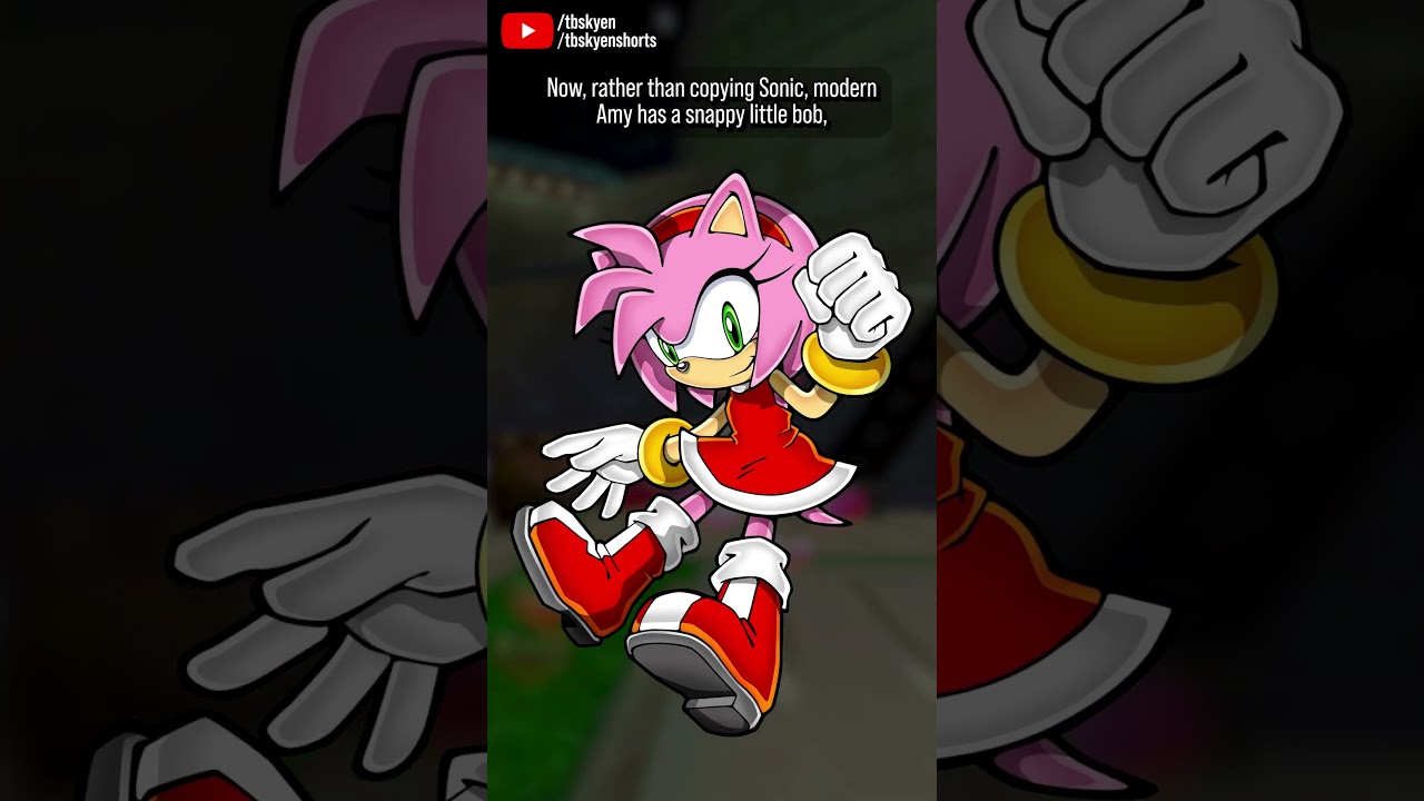 Amy was little more than a pink Girl Sonic, but she evolved # sonicthehedgehog 