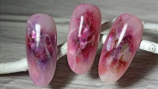 Nail Art Ideas | ЭФФЕКТ НАТУРАЛЬНОГО КАМНЯ #3 | Дизайн для тех, кто укрепляет ногти полигелем😊