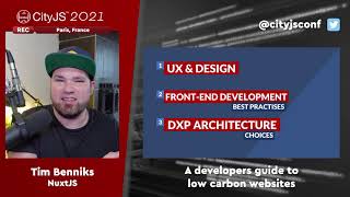 Details TIM BENNIKS - A developers guide to low carbon websites - #CITYJS2021 Update