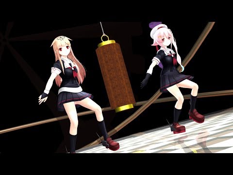 【艦これMMD】夕立　春雨　GLIDE　720p43fps