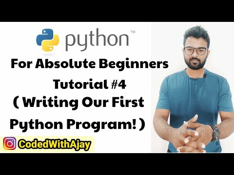 Writing Our First Python Program | Python Tutorials For Absolute Beginners In Hindi #4