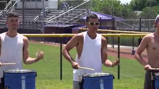 Bluecoats 2018 Drumline Warmup - Zero G - 23 June - Akron, OH