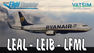 MSFS 2020 Live | [Real World] Ryanair Ops | PMDG Boeing 737-800 | B738 | Alicante, Ibiza & Marseille