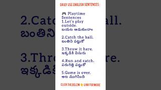 Daily use English sentences through telugu #spoken English #English _telugu #learnenglish