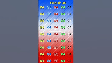 Find 40 Odd Number #quiz #challenge #puzzle #facts #riddles #gkhindishort #ढूंढो #gkquestion #iqtest