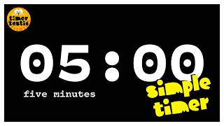 5 Minute Timer ⏱️ | Silent 4K Countdown with Alarm