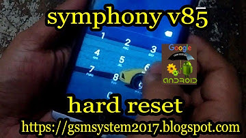 symphony v85 hard reset