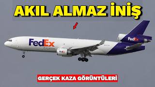 Uçak Piste 3 Kez Çarptı | Gerçek Kaza Görüntüleri | FedEx Express 80 Kazası