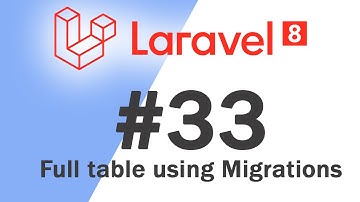 #33 Laravel 8 PHP Framework Basics | Create full table using Migrations | Quick programming tutorial