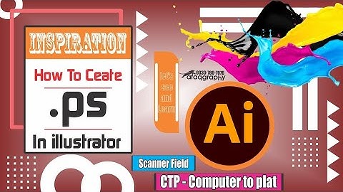 CTP Offset Printing | How to create .ps in Illustrator. Let