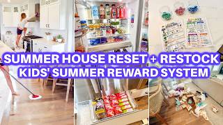 SUMMER RESET CLEAN WITH ME | FRIDGE RESTOCK + KIDS Responsibility System | JAMIE'S JOURNEY