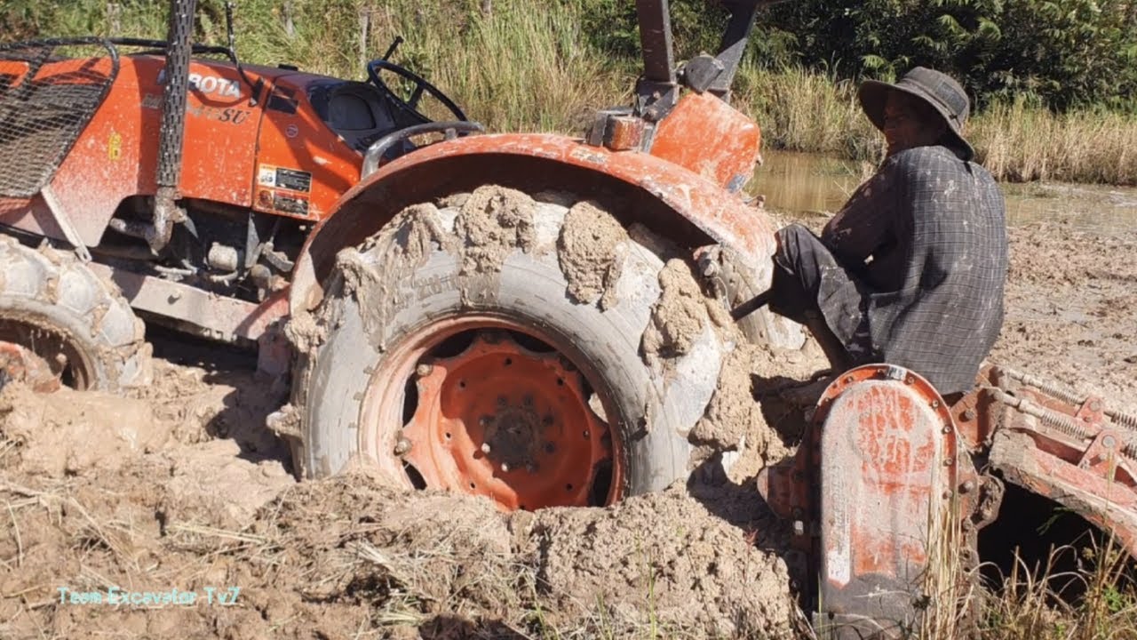 Tractor Stuck Deep in Mud – Will It Escape?