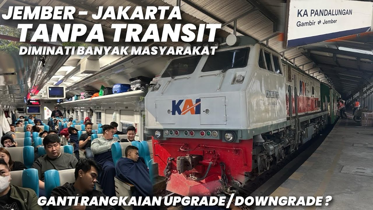BANYAK PEMINAT KERETA KELAS TERTINGGI DAOP 9‼️Naik KA Pandalungan Jember - Jakarta Tanpa Transit