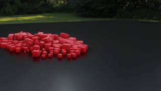Blender Red Blue Motion Cubes - Eevee Render Animation Nodes