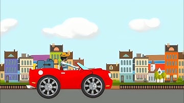 How to create Car Moving Animation| Vehicle with character animation| cartoon animation using mobile