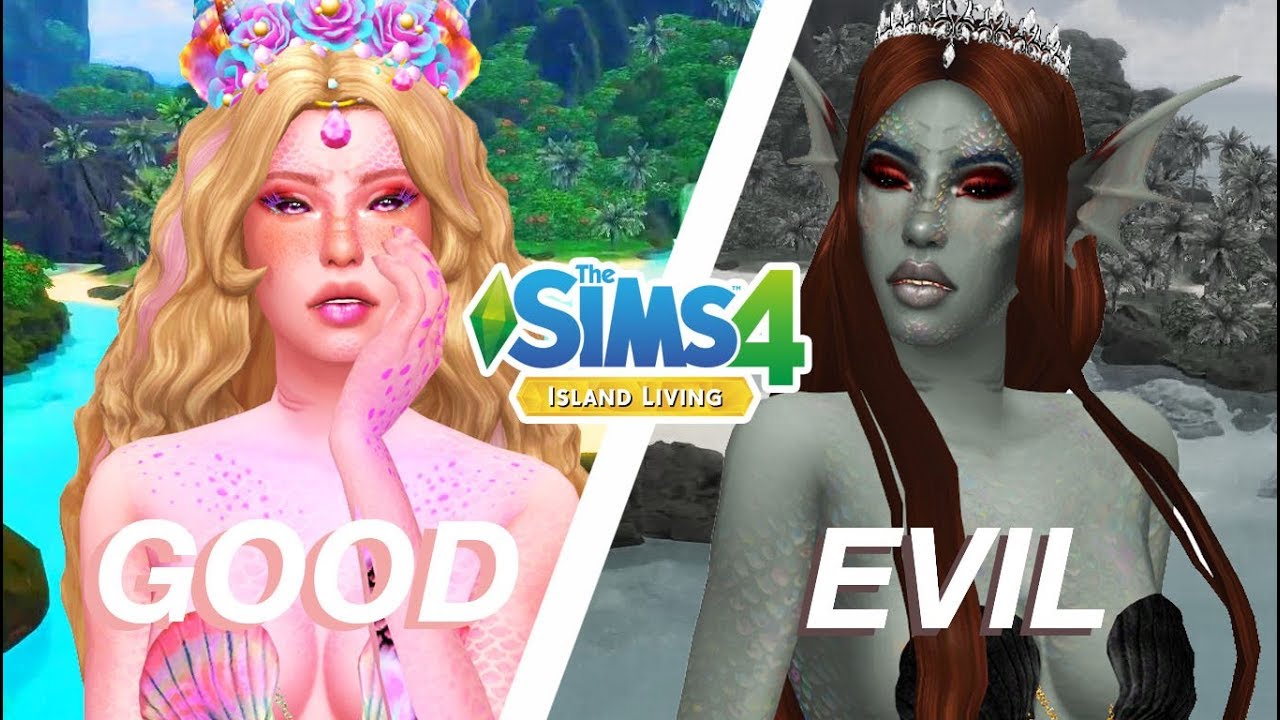 photo Sims 4 Mermaid Cc Maxis Match the sims 4 good vs evil mermaid twins create a sim cc links maxis match