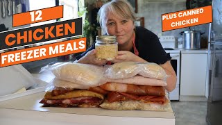 12 Chicken Breast Freezer Meal Ideas | Under 2 HOURS | Plus Canned Chicken