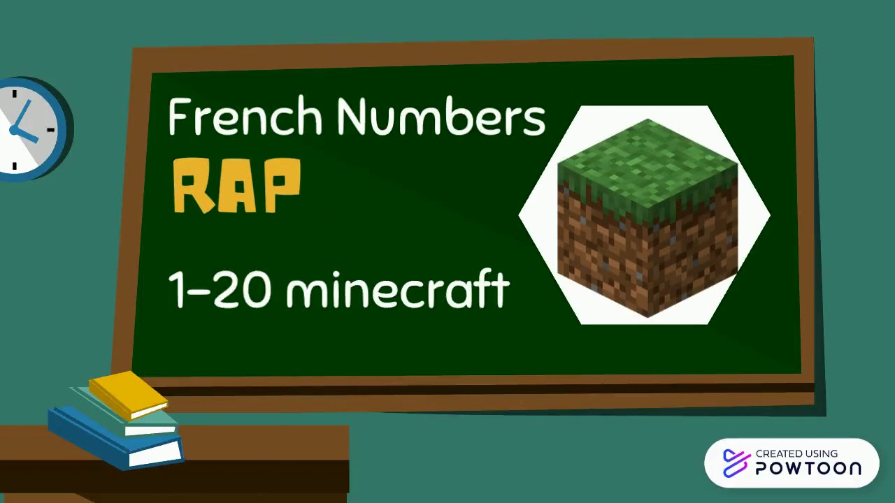 French Numbers 1 20 Rap Song Minecraft Edition Youtube