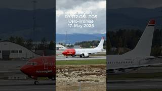 Takeoff Norwegian DY372 OSL-TOS Oslo Airport 17. May Boeing 737 MAX 8 #aviation #planespotting