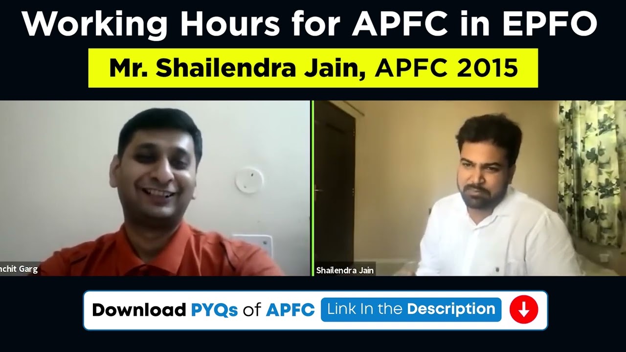 APFC Job profile | APFC Working Hours | UPSC EPFO APFC Recruitment | APFC Notification 2023