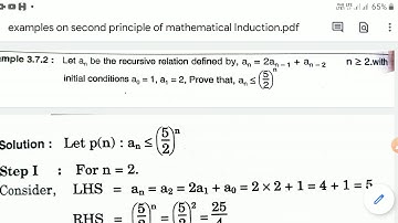 Example of second principle of mathematical Induction