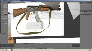 blender 3D Tutorial building rifle (AK-47) part 2
