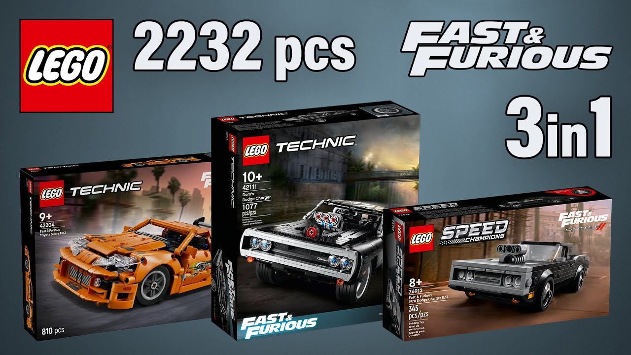 All LEGO First Fast & Furious Movie sets COMBO [3in1](2232 pcs