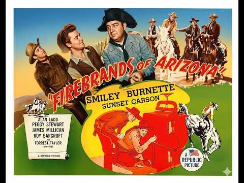 Firebrands of Arizona "1944" B-Western Sunset Carson, Smiley Burnette, Peggy Stewart still