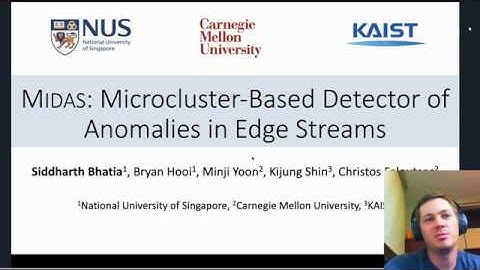 Anomaly Detection on Streaming Graphs - MIDAS presentation (live stream)