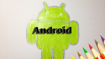 How to Draw a Android Os shaped sticker - Android Logo Drawing Easily - SLD