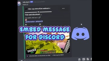 Hướng dẫn cách làm tin nhắn đẹp cho discord bằng webhook | Embed message for discord