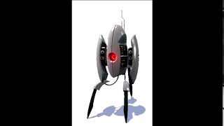 Two portal turrets tell a joke