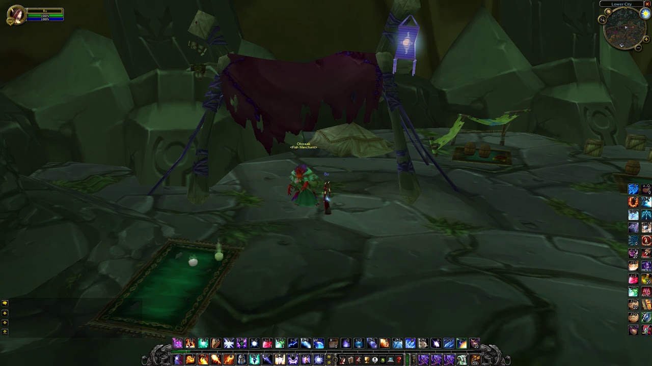 Shattrath Fish Merchant Location (Hunter Pet Food), WoW TBC YouTube