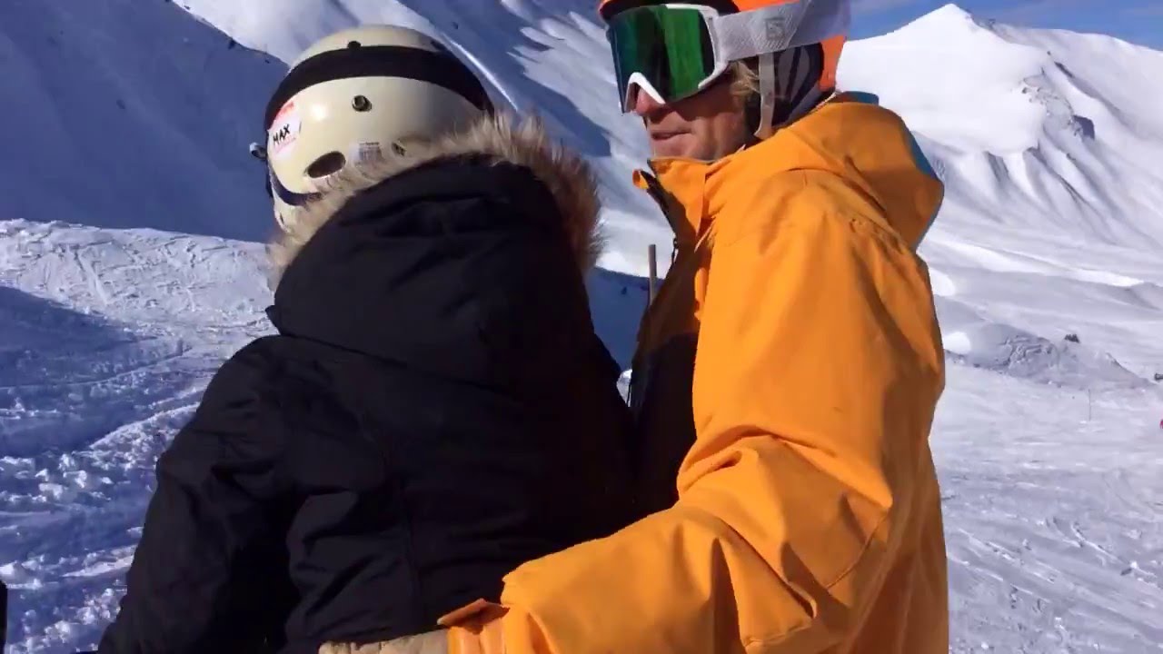 Max and Alex of Antenne Handicap disabled ski school bashing the pistes