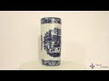 Vintage Blue &amp; White Porcelain Umbrella Stick Stand 20th C