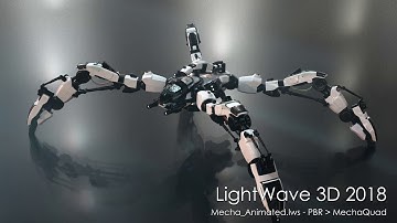 LightWave 3D 2018: Mecha Animated scene rendered