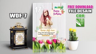 Tutorial Desain Walldecor - Kado Ulang Tahun Foto, Foto Bingkai │ CorelDraw - Free Download screenshot 5