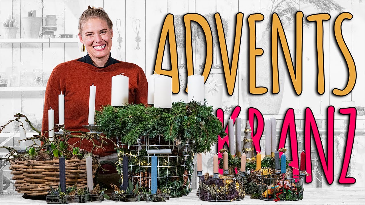 5 COOLE IDEEN FÜR ADVENTSKRÄNZE IM KORB