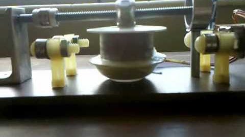 Close up views of low power, levitated pulse motor.