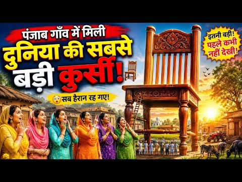 😱🌍 Punjab Village Mein Mili Duniya Ki Sabse Badi Giant Chair! 😍 | Amazing Giant Chair Story in Hindi