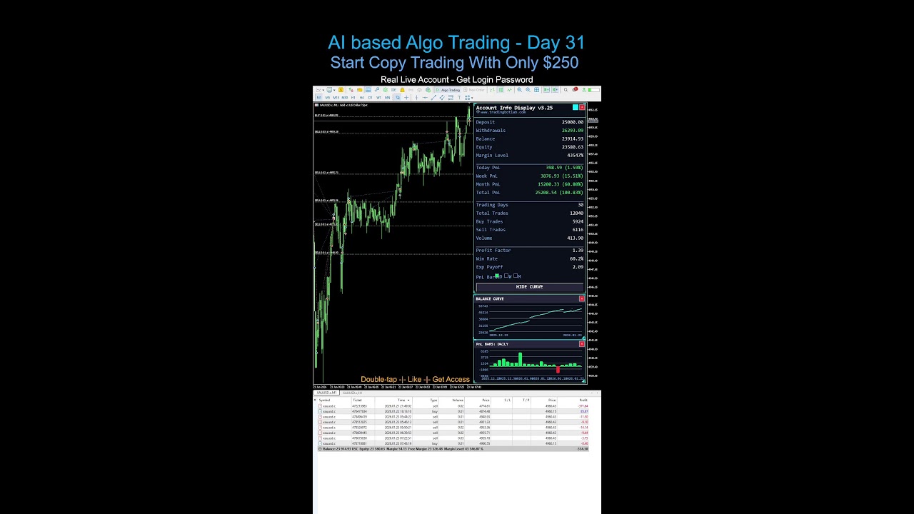 Day 31 - PT Scalper Pro - Same account - Live Gold Trading - The Best Aggressive EA | TradingBotLab
